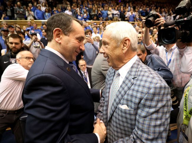 roy williams mike krzyzewski Duke UNC