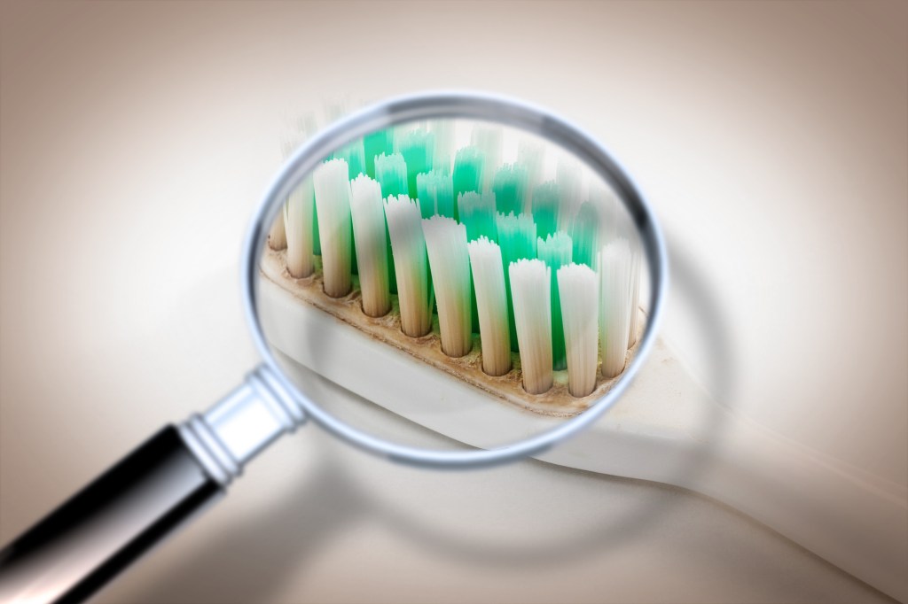 dirty toothbrush