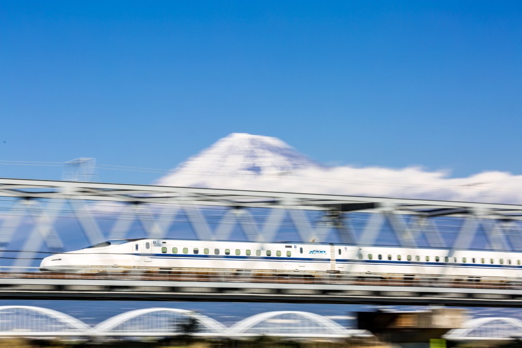 snowy bullet train