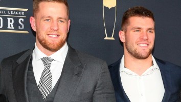 Video Of T.J. Watt Shoveling Snow Off J.J. Watt’s Front Entrance Made Everyone On Twitter Say The Same Joke