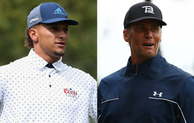 patrick mahomes tom brady golf match