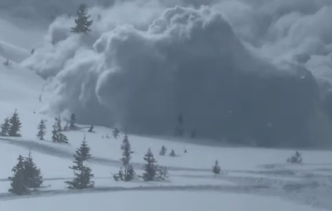 Snowmobilers survive Utah avalanche at the Uinta Mountains, according to video posted to Facebook by snowmobiler Miles Penrose.