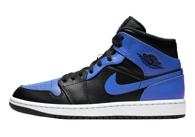 Air Jordan 1 Mid Black Hyper Royal White