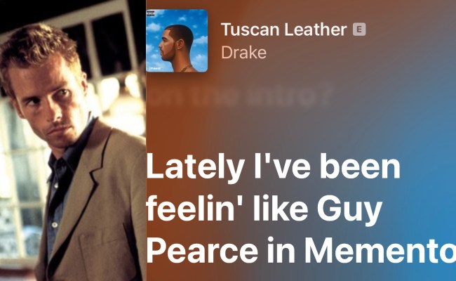 Guy Pearce Memento Drake Lyric