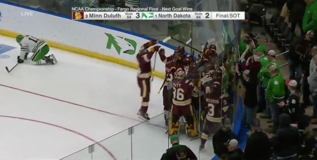 Minnesota Duluth North Dakota NCAA Hockey Tournament