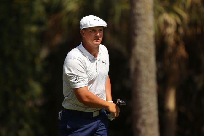 bryson dechambeau tops tee shot the players