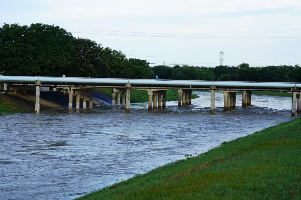 Houston bayou flooded