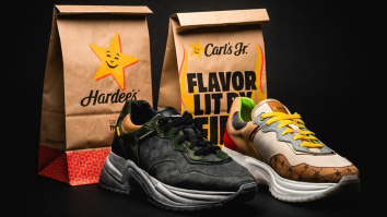 Carl’s Jr. Is Raffling Off Some FIRE Sneakers Inspired By Its Burgers For An Awesome Cause