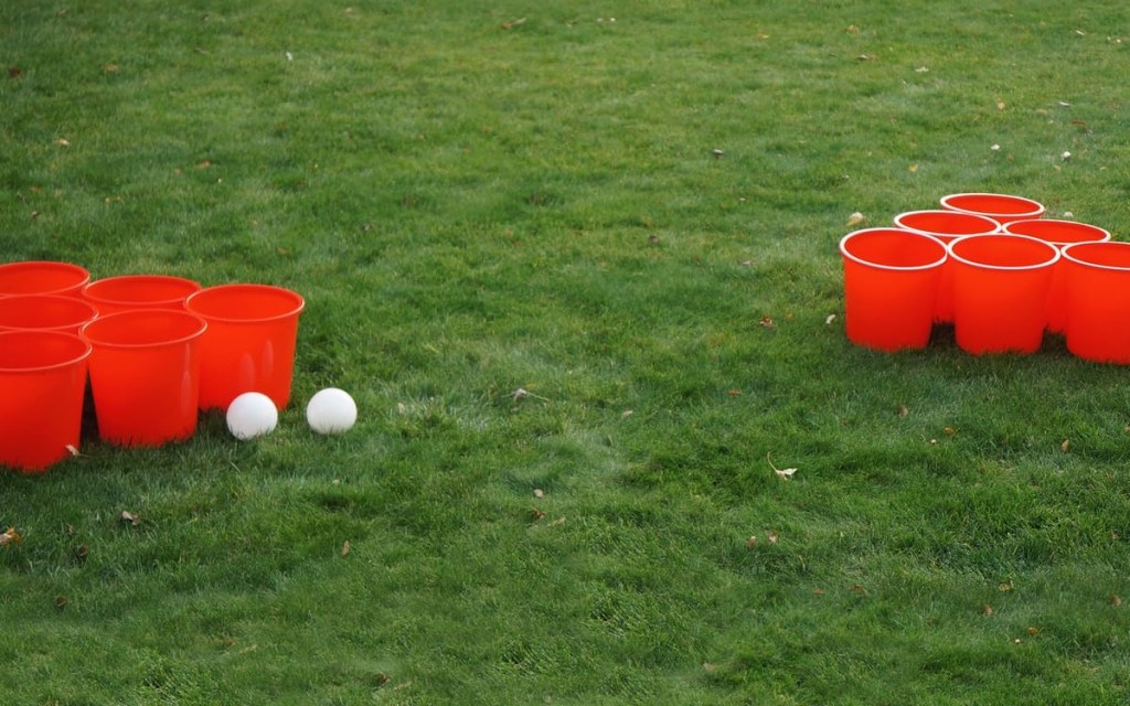 giant yard pong cornhole beer pong games combined