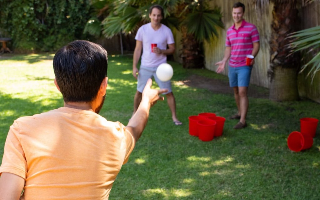 giant yard pong cornhole beer pong games combined