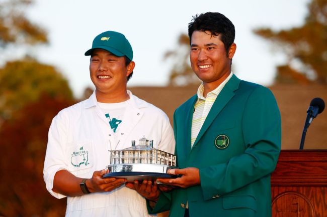 hideki matsuyama caddie masters bow
