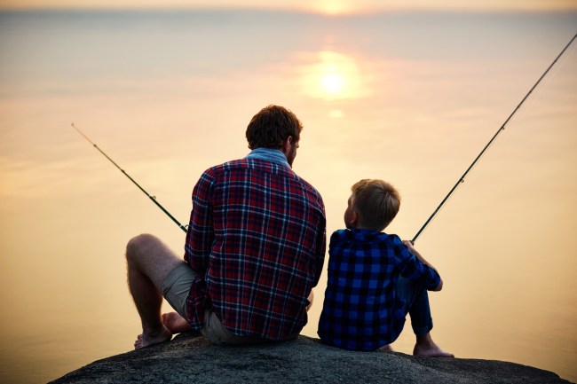 Dad Son Fishing
