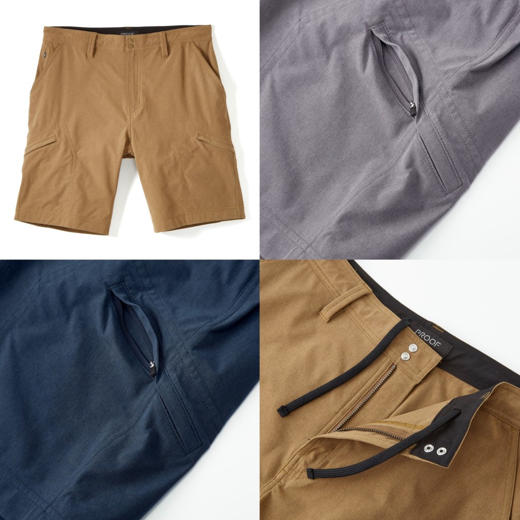 stylish cargo shorts hidden side pockets