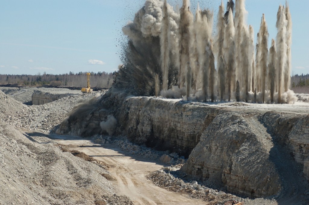 quarry explosion