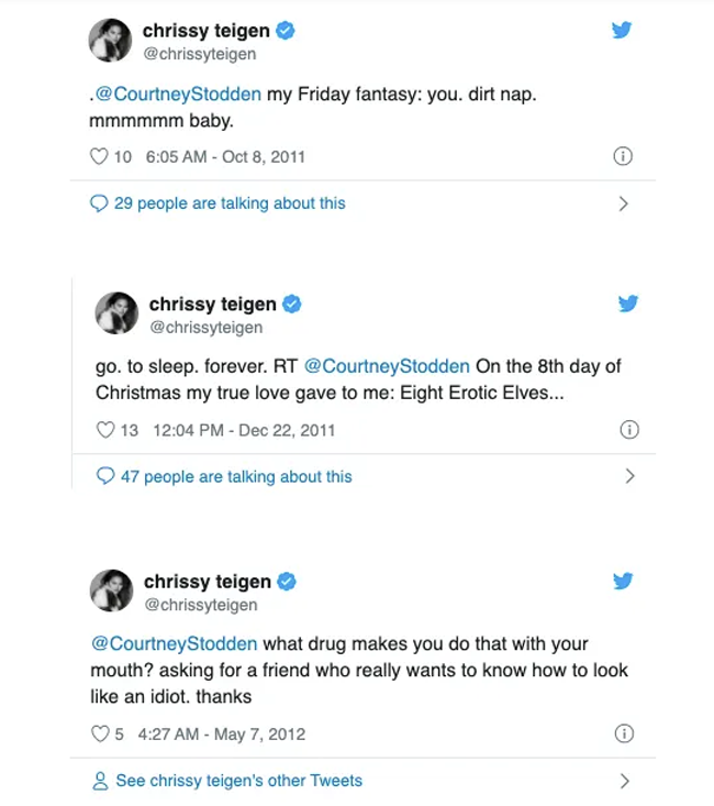 Courtney Stodden Accuses Chrissy Teigen Telling Her To Kill Herself