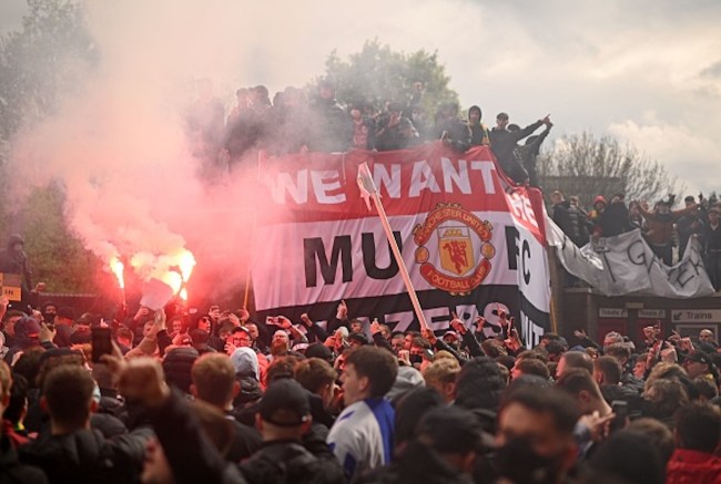 manchester united protesr