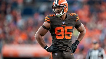 Myles Garrett Dunking On Some Poor Soul’s Head During A Game Of Pickup Basketball Is Not For The Faint Of Heart