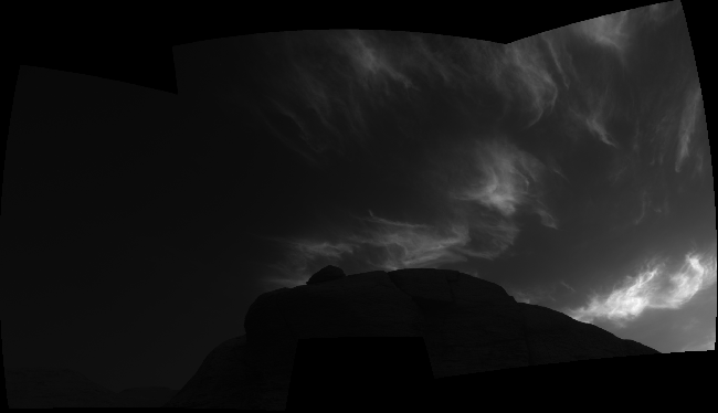 Mount Sharp Clouds Mars