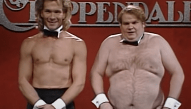 Chris Farley kicked out strip club