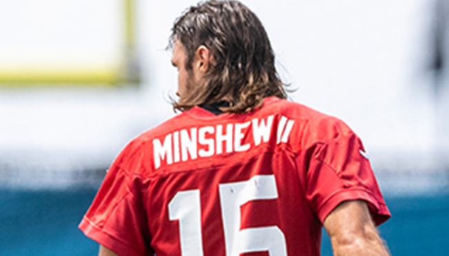 Gardner Minshew cuts hair mullet