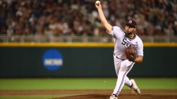Mississippi State Pitcher Waving Goodbye To The Ball After Giving Up A Home Run Is Baseball Gold