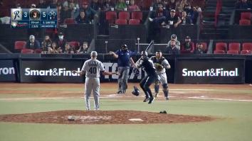 MASSIVE Brawl Ensues In Mexican Baseball League After Batter Gets Hit By Pitch, Attacks Pitcher With His Bat AND Helmet