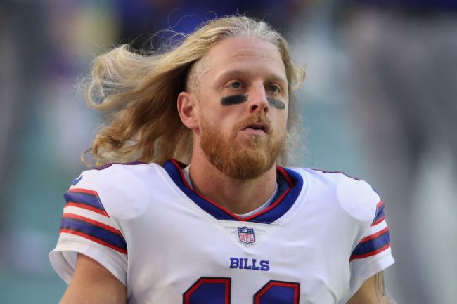 cole beasley wearing a bills jersey