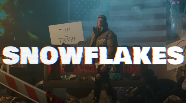 Independent and conservative rapper Tom MacDonald hits the charts with new hip-hop song and rap music video Snowflake.