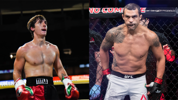 TikTok Star Bryce Hall Got Manhandled By UFC Legend Vitor Belfort As Triller Contract Rumors Heat Up