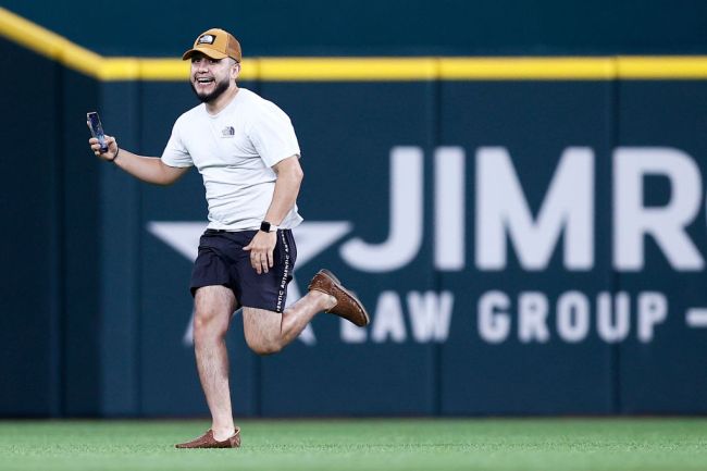 Detroit Tigers v Texas Rangers Fan Field streaker