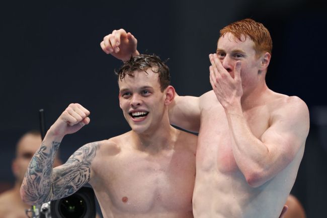 Tom Dean Matthew Richards 4x200m Olympic Swimming Gold Medal Tokyo