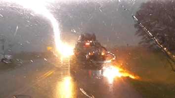 Watch A Jeep Grand Cherokee Get Fried By Multiple Lightning Strikes In Frightening Video