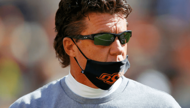 Mike Gundy new hairdo mullet