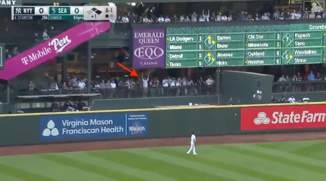 Seattle Mariners Stanton Yankees home Run