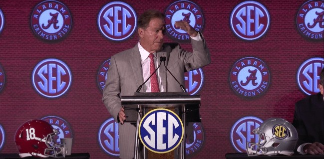 Nick Saban SEC Media Days
