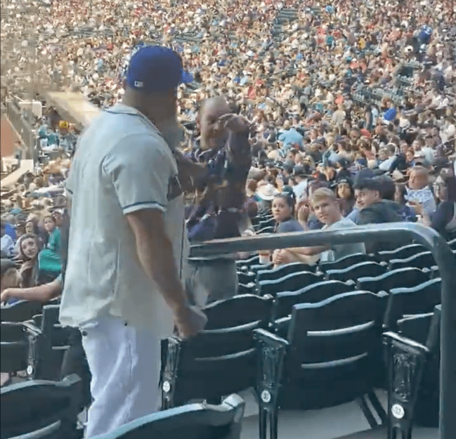 Seattle Mariners fan fight