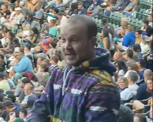 Seattle Mariners fan fight