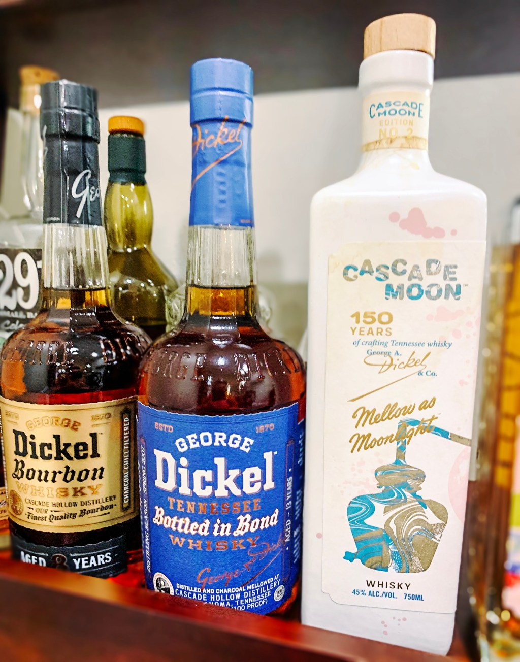 Best Bourbon George Dickel and Cascade Moon