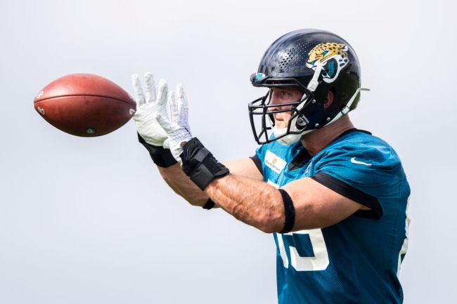 tim tebow catches td jaguars practice