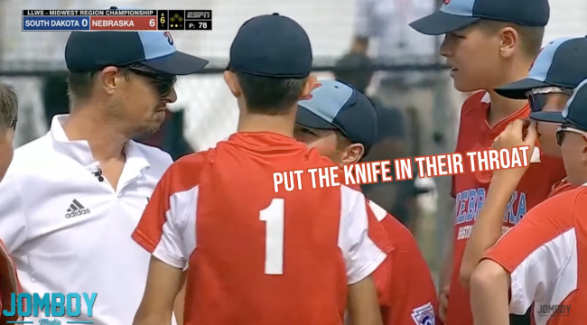 little league player put knife in throat coachs speech
