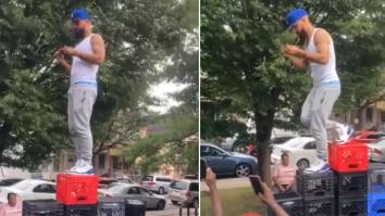 Dude Named ‘White Mike’ Did The Milk Crate Challenge While Rolling A Blunt And It Might Be The Most Impressive Sporting Achievement Ever