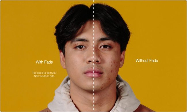 with and without Fade
