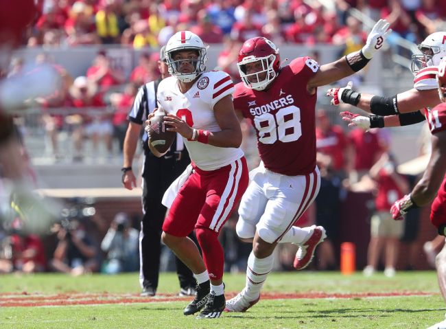 Oklahoma Nebraska DJ Graham Interception One Hand