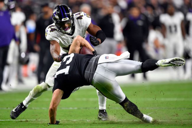 Hunter Renfrow Las Vegas Baltimore NFL Complaint Hit