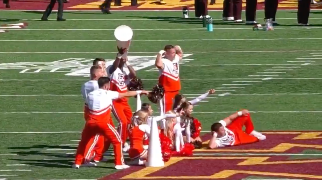 Bowling Green University Minnesota Cheer Squad Flexing