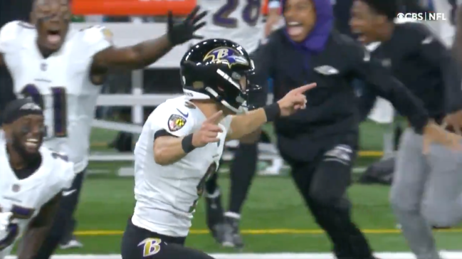 Justin Tucker NFL Record 66 yard field goal lions