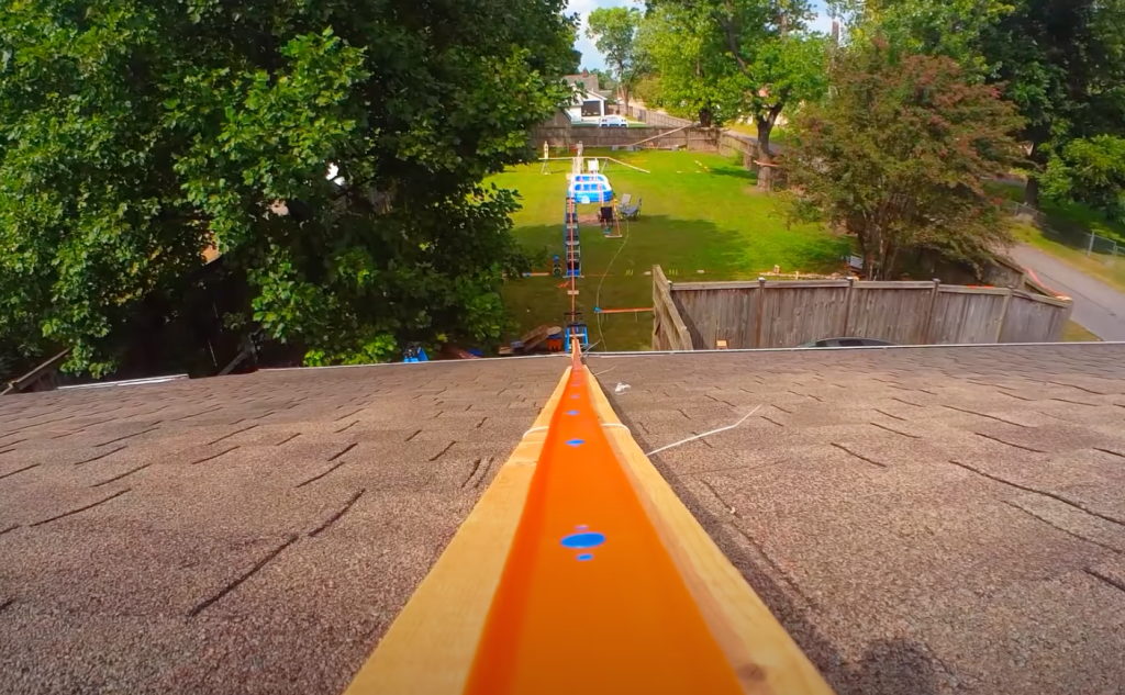 backyard Hot Wheels track
