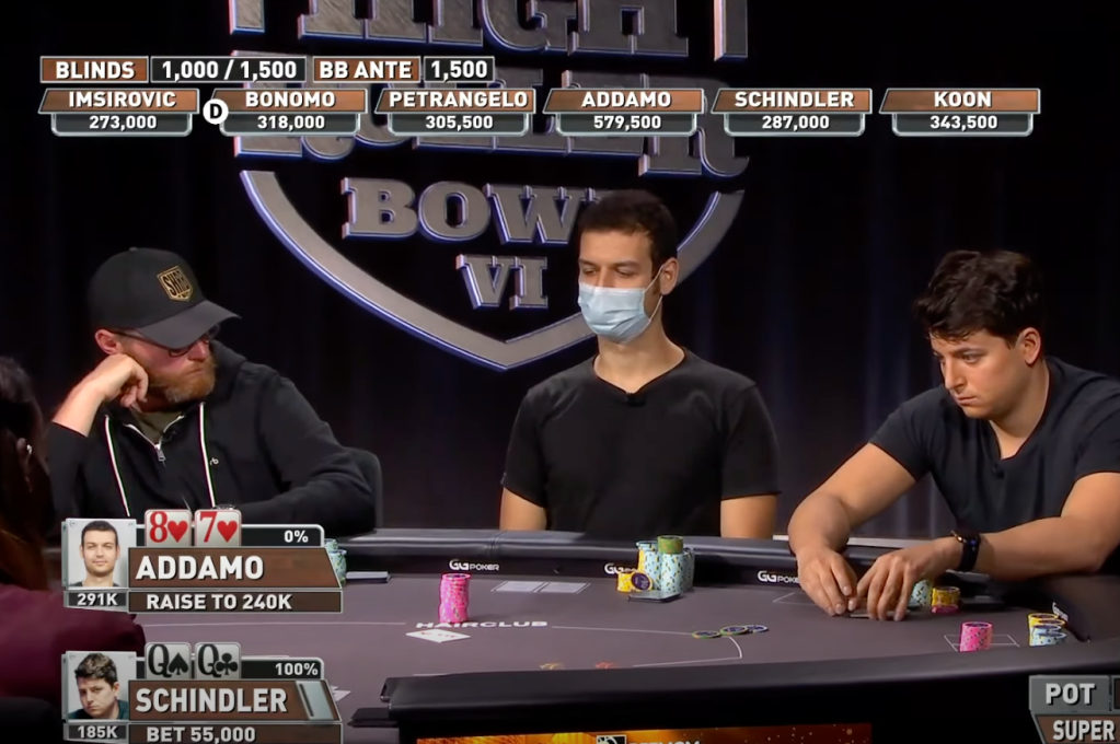 Michael Addamo bluff PokerGo Super High Roller $300K buy-in