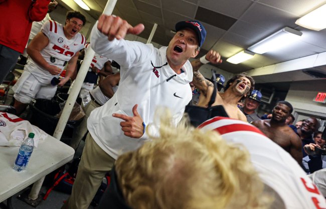 Ole Miss Lane Kiffin Tennessee Locker Room Golf Ball Celebration Savage