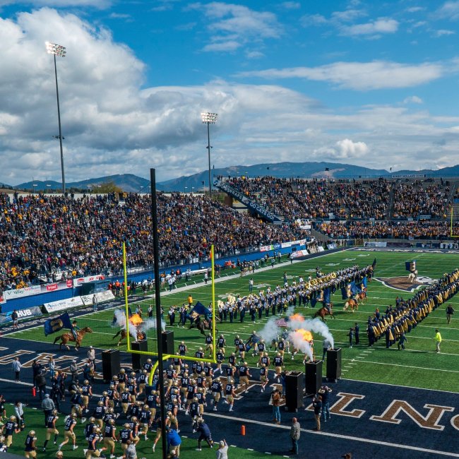 Montana State Football Fan Streaker Tripped